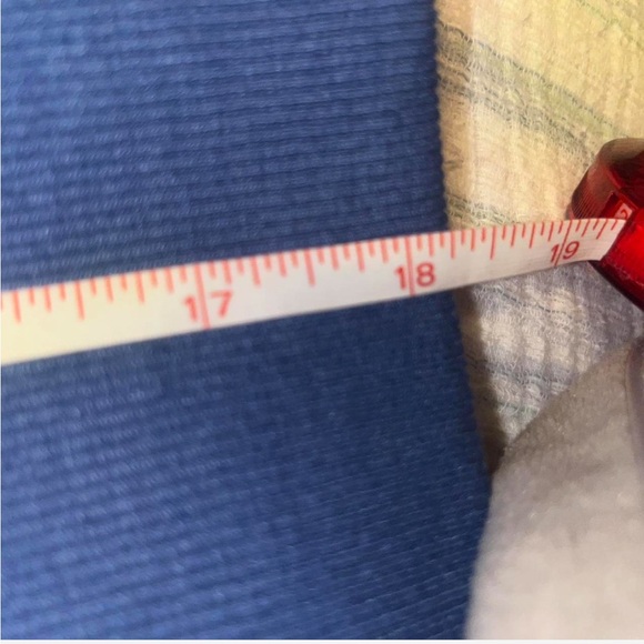 Blue Cropped Zip Up Hoodie - Picture 7 of 8